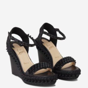 Christian Louboutin Lata 118 Black Wedges